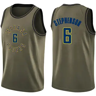 Men's Lance Stephenson Indiana Pacers Green Salute to Service Jersey - Swingman
